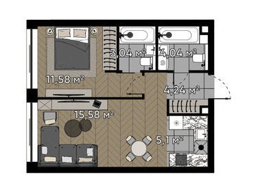 46,9 м², 2-комнатная квартира 26 034 544 ₽ - изображение 34