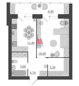41,6 м², 1-комнатная квартира 3 993 600 ₽ - изображение 30