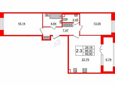 77,9 м², 2-комнатная квартира 23 860 000 ₽ - изображение 79
