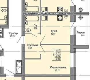 36 м², 1-комнатная квартира 3 600 000 ₽ - изображение 19