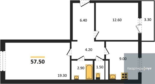 61 м², 2-комнатная квартира 5 100 000 ₽ - изображение 43