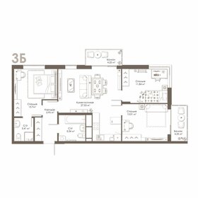 94,5 м², 3-комнатная квартира 8 500 500 ₽ - изображение 110