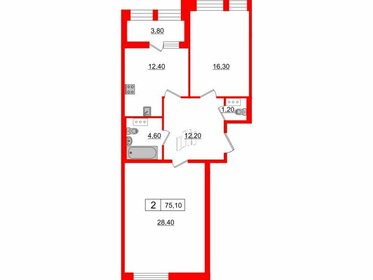 71,3 м², 2-комнатная квартира 18 886 550 ₽ - изображение 1