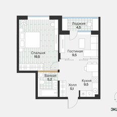 Квартира 50,5 м², 1-комнатная - изображение 5