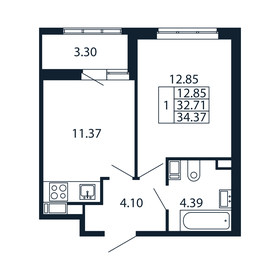 28,2 м², 1-комнатная квартира 7 950 000 ₽ - изображение 33