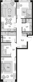 115 м², 3-комнатная квартира 48 400 000 ₽ - изображение 160