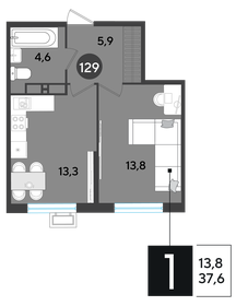 36 м², 1-комнатная квартира 6 500 000 ₽ - изображение 118