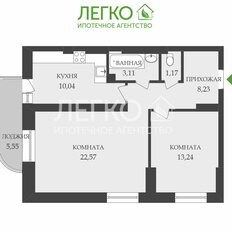 Квартира 61,5 м², 2-комнатная - изображение 3