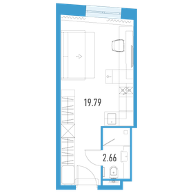 Квартира 22,5 м², студия - изображение 1