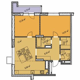 67,5 м², 2-комнатная квартира 10 840 000 ₽ - изображение 19