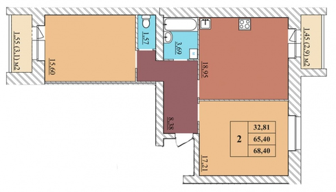 80,7 м², 3-комнатная квартира 8 230 380 ₽ - изображение 25