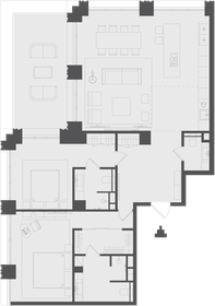 Квартира 117,7 м², 2-комнатная - изображение 1