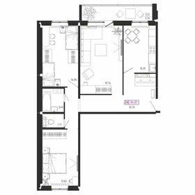 84,3 м², 3-комнатная квартира 12 651 000 ₽ - изображение 40