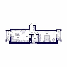 Квартира 53,9 м², 2-комнатная - изображение 2