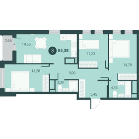 81,9 м², 3-комнатная квартира 11 200 000 ₽ - изображение 52