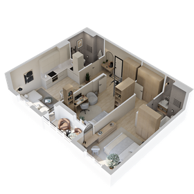 Квартира 66,5 м², 2-комнатная - изображение 3