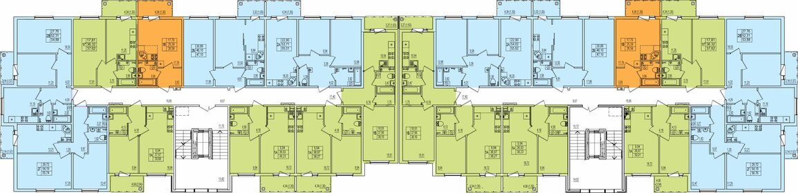 57,1 м², 2-комнатная квартира 7 300 000 ₽ - изображение 113