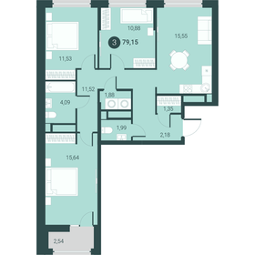 85,3 м², 3-комнатная квартира 8 800 000 ₽ - изображение 68