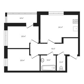 Квартира 55,3 м², 2-комнатная - изображение 1