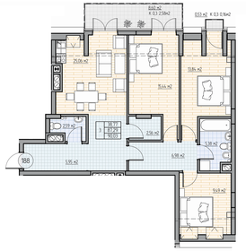 86,5 м², 3-комнатная квартира 15 276 274 ₽ - изображение 23