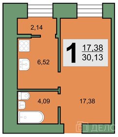 33 м², 1-комнатная квартира 3 250 000 ₽ - изображение 69