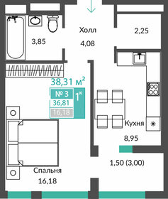 37,3 м², 1-комнатная квартира 5 428 000 ₽ - изображение 33