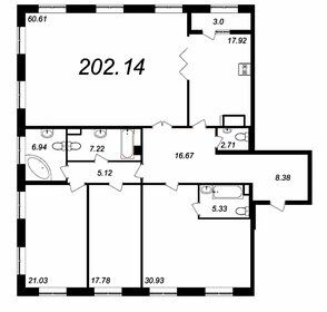 Квартира 201,8 м², 4-комнатная - изображение 1