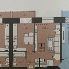 Квартира 38,5 м², 1-комнатная - изображение 2