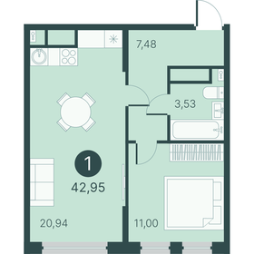 37,2 м², 1-комнатная квартира 5 700 000 ₽ - изображение 69
