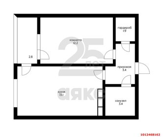 Квартира 37,9 м², 1-комнатная - изображение 1