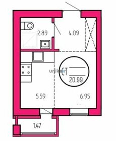 Квартира 21 м², 1-комнатная - изображение 1