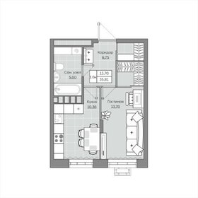 32 м², квартира-студия 4 780 000 ₽ - изображение 124