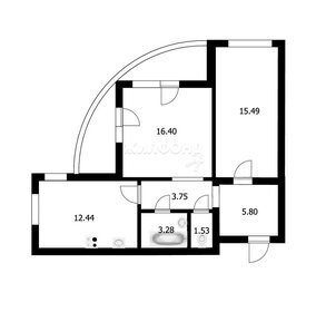 Квартира 58,7 м², 2-комнатная - изображение 1