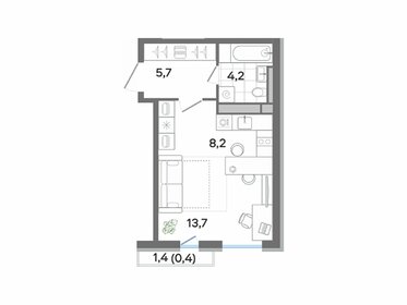 29,3 м², квартира-студия 6 460 123 ₽ - изображение 39