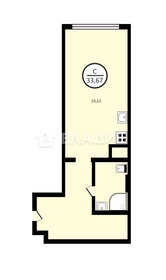 Квартира 34 м², студия - изображение 1