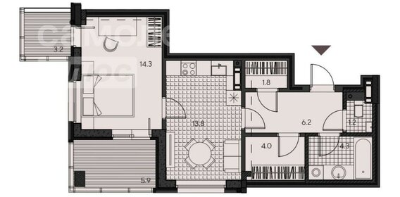 50,9 м², 2-комнатная квартира 7 635 000 ₽ - изображение 14