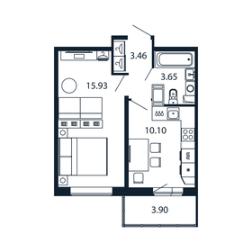 Квартира 34,3 м², 1-комнатная - изображение 1