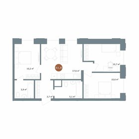 Квартира 61,2 м², 4-комнатная - изображение 1