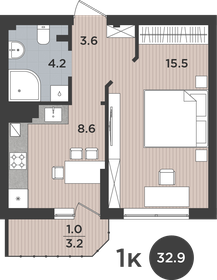 32,5 м², 1-комнатная квартира 4 100 000 ₽ - изображение 87