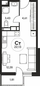 21 м², квартира-студия 3 700 000 ₽ - изображение 6