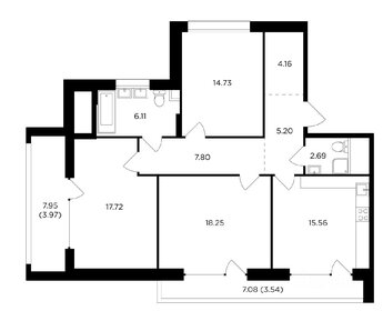 Квартира 99,8 м², 3-комнатная - изображение 1