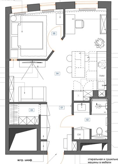 47 м², 1-комнатная квартира 27 700 000 ₽ - изображение 16