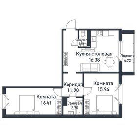 Квартира 67,2 м², 2-комнатная - изображение 1