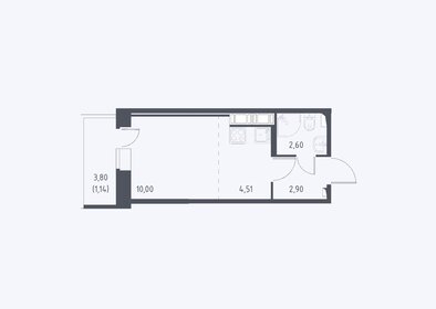 Квартира 21 м², студия - изображение 1