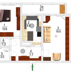 Квартира 54,7 м², 2-комнатная - изображение 2