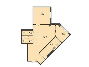 71,1 м², 2-комнатная квартира 13 500 000 ₽ - изображение 22