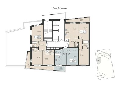 70 м², 3-комнатная квартира 12 600 000 ₽ - изображение 60