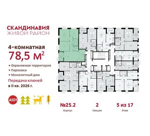 78,3 м², 4-комнатная квартира 20 325 252 ₽ - изображение 17