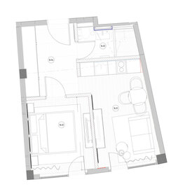 Квартира 31,6 м², 2-комнатные - изображение 2
