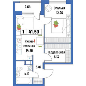 41,5 м², 1-комнатная квартира 7 063 300 ₽ - изображение 8